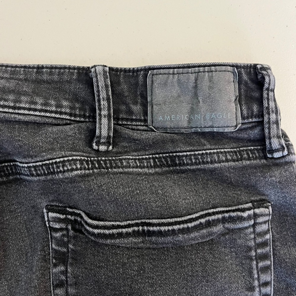 American Eagle Athletic Straight Airflex+ Black Jeans Mens 38x30 - Picture 7 of 15